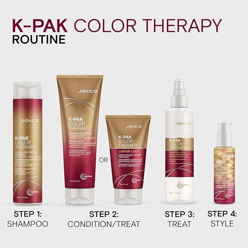 Joico K-PAK Color Therapy Luster Lock Instant Shine & Repair Treatment | For Color-Treated Hair | Boost Color Vibrancy | Repair Breakage | With Keratin & Argan Oil - Image 6