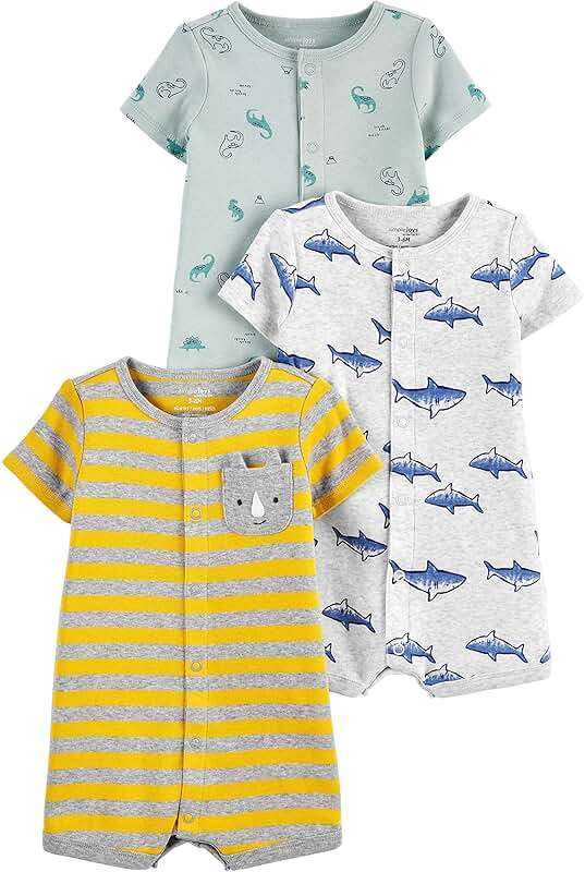 Simple Joys by Carter's Baby 3-Pack Snap-up Rompers - Image 1
