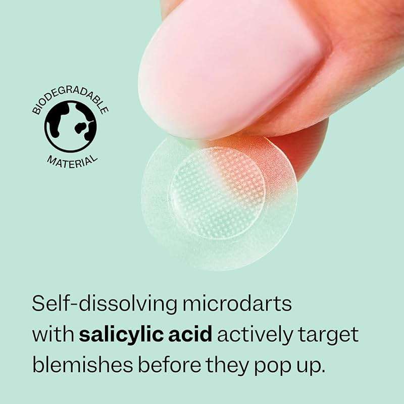 Peach Slices - Deep Blemish Microdarts (9 ct) - Early Stage Pimple Patches for Face - Salicylic Acid, Niacinamide, Hyaluronic Acid, Tea Tree Oil & Cica - Vegan, Cruelty Free, Korean Skin Care & Beauty | Salicylic Acid - Image 5