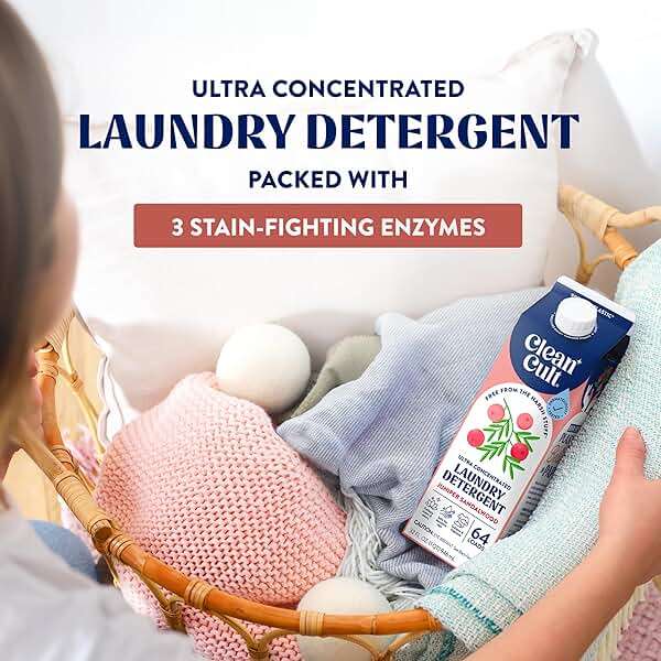Ultra Concentrated Liquid Laundry Detergent Soap, 64 loads (32 oz), Long Lasting Scent, 90% Less Plastic, No Harsh Chemicals, Juniper Sandalwood, Defeats Stains & Odors, HE/Standard Compatible - Image 3