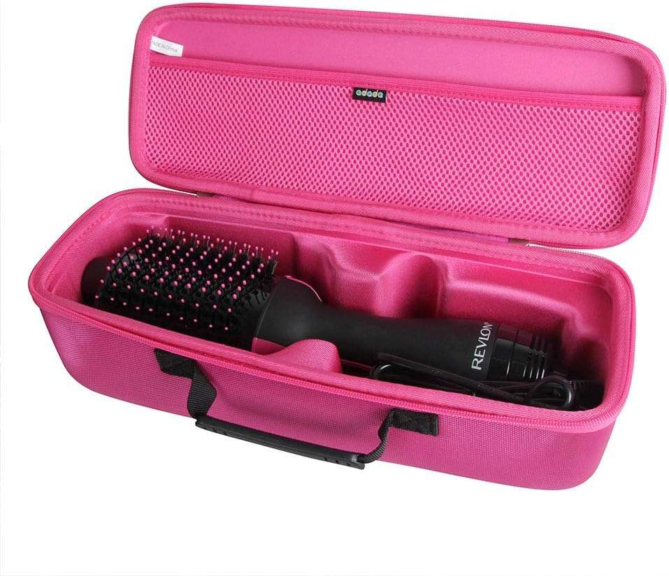 Adada Hard Case for Revlon One-Step Hair Dryer And Volumizer Hot Air Brush (Rosy) - Image 1
