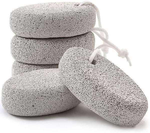 Natural Foot Pumice Stone for Feet, Borogo 5-Pack Lava Pedicure Tools Hard Skin Callus Remover for Feet and Hands - Natural Foot File Exfoliation to Remove Dead Skin, Heels, Elbows, Hands - Image 2