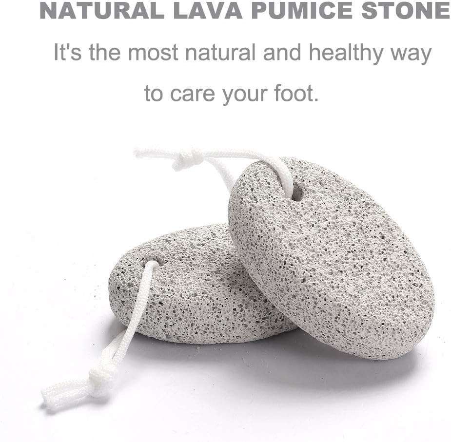 Natural Foot Pumice Stone for Feet, Borogo 5-Pack Lava Pedicure Tools Hard Skin Callus Remover for Feet and Hands - Natural Foot File Exfoliation to Remove Dead Skin, Heels, Elbows, Hands - Image 3