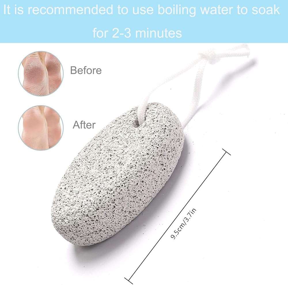 Natural Foot Pumice Stone for Feet, Borogo 5-Pack Lava Pedicure Tools Hard Skin Callus Remover for Feet and Hands - Natural Foot File Exfoliation to Remove Dead Skin, Heels, Elbows, Hands - Image 6