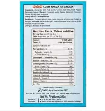 #RT MDH Chicken Curry Masala 100Gm -MDH Chicken Curry Masala Spice Mix. an Easy Yet Delicious Spice Mix to Make The Nations Favourite, Chicken Curry - Image 2