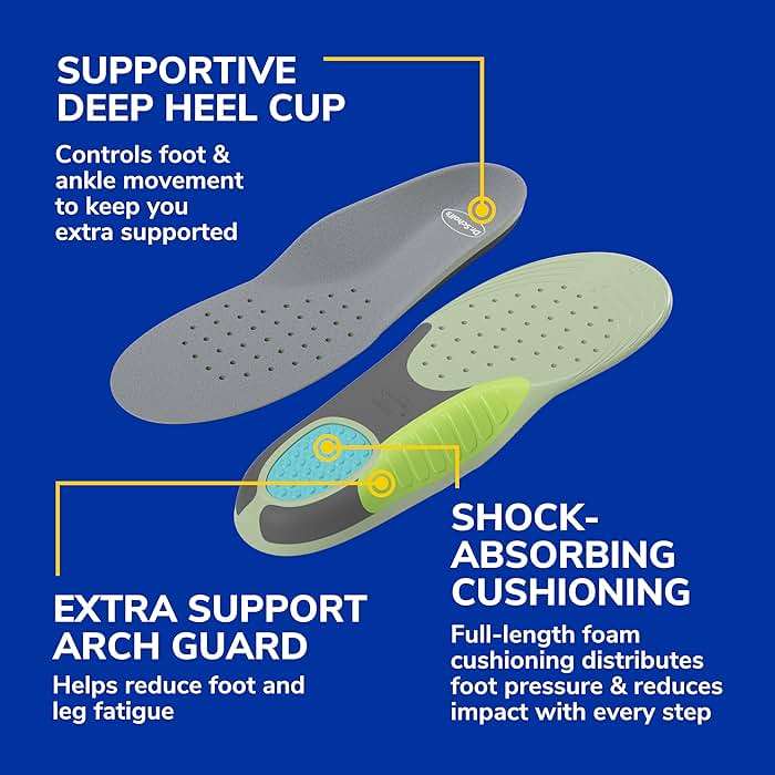 Dr. Scholl's Extra Support Shoe Insoles for Women, Size 6-11, 1 Pair: Designed for Plus-Size and Tall Women, Arch Inserts - Helps Reduce Lower Back Pain and Foot & Leg Fatigue - Image 5