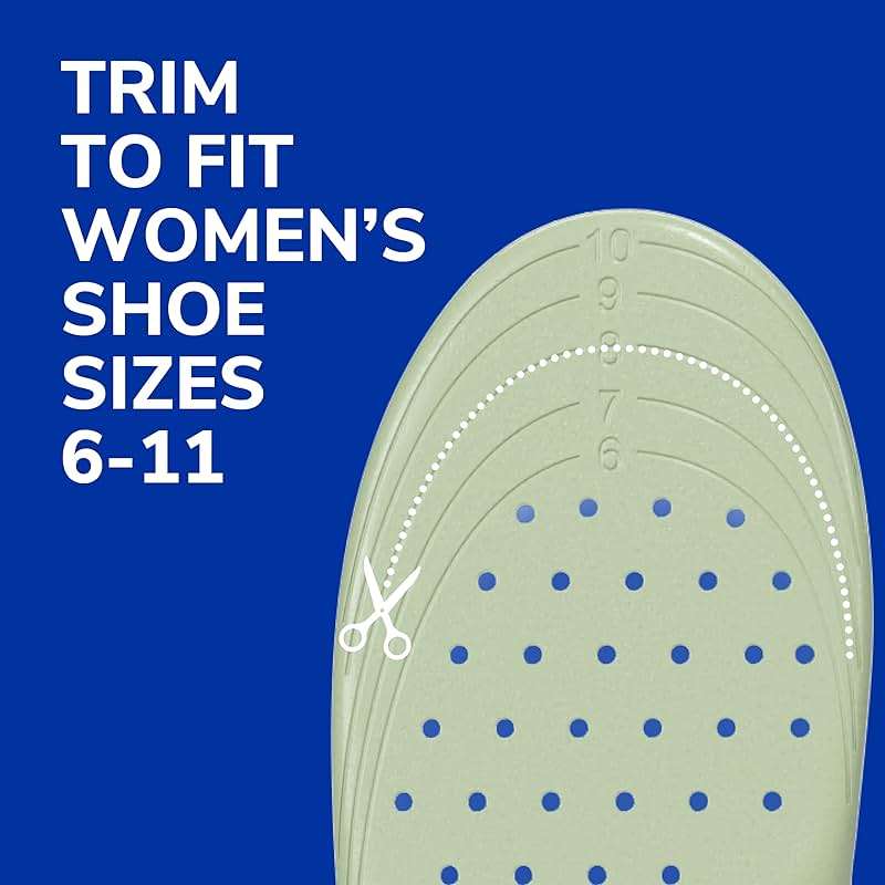 Dr. Scholl's Extra Support Shoe Insoles for Women, Size 6-11, 1 Pair: Designed for Plus-Size and Tall Women, Arch Inserts - Helps Reduce Lower Back Pain and Foot & Leg Fatigue - Image 7