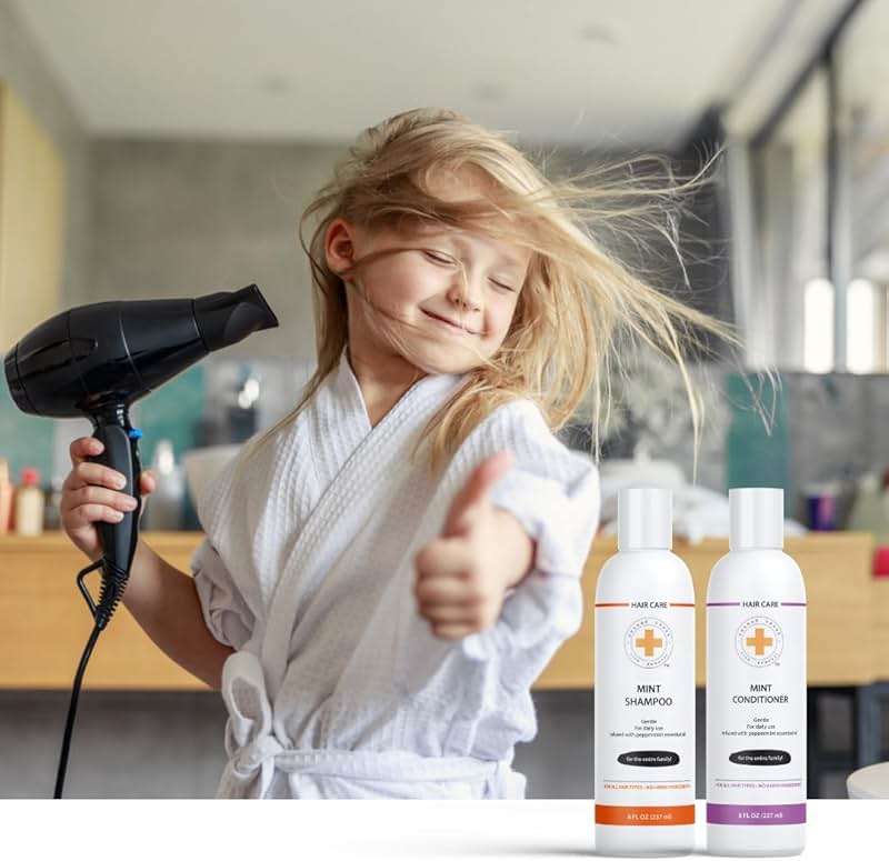 Orange Cross Lice Removal Mint lice Shampoo - Head lice Shampoo for Kids & Adults & Family, Natural DIY Home Lice Prevention Shampoo (8 Oz) - Image 4