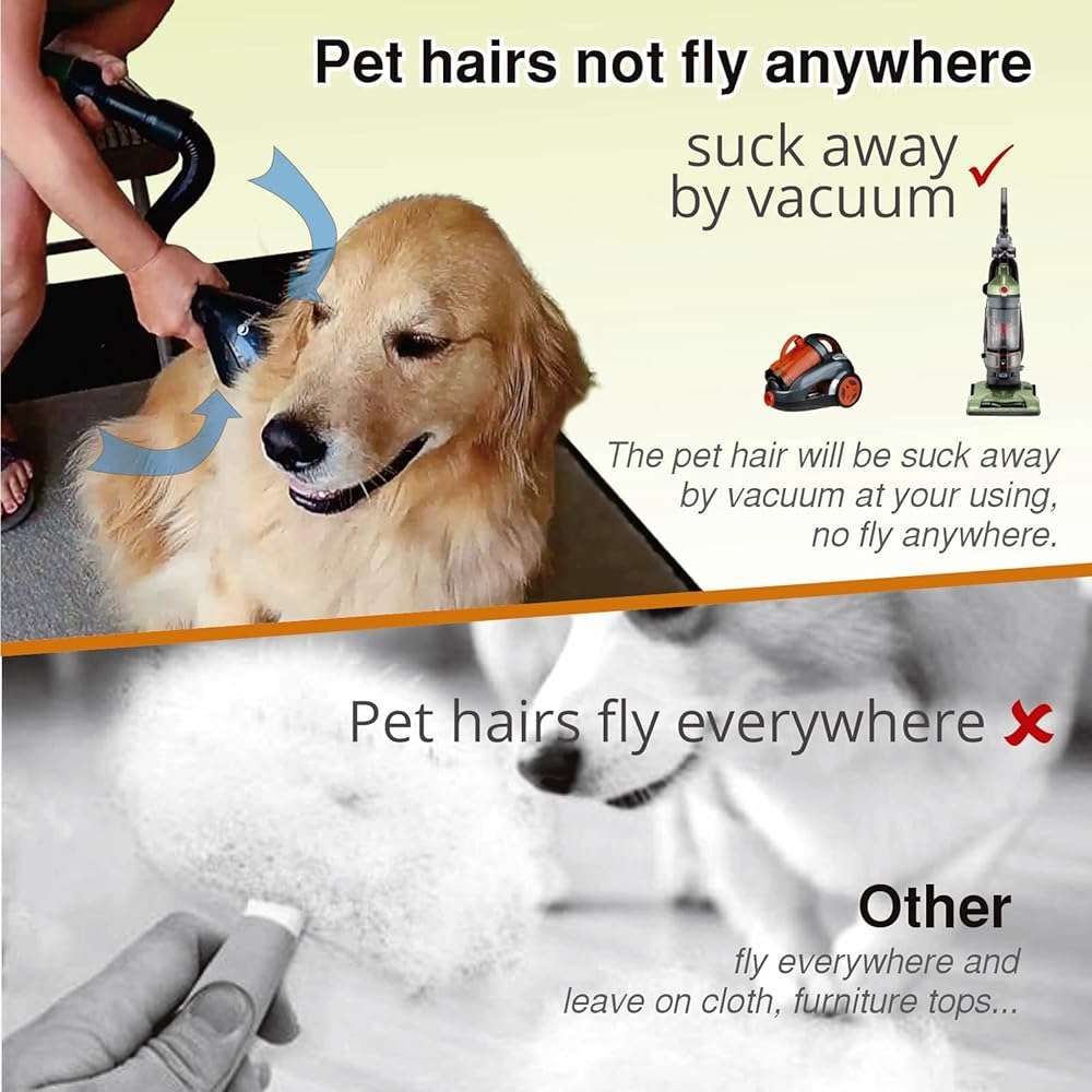 Gforest Pet Vacuum Grooming Comb Brush, Black | Hair Remover, Shedding Deshedding, Attachment Tool Kit, For Dogs and Cats - Image 2