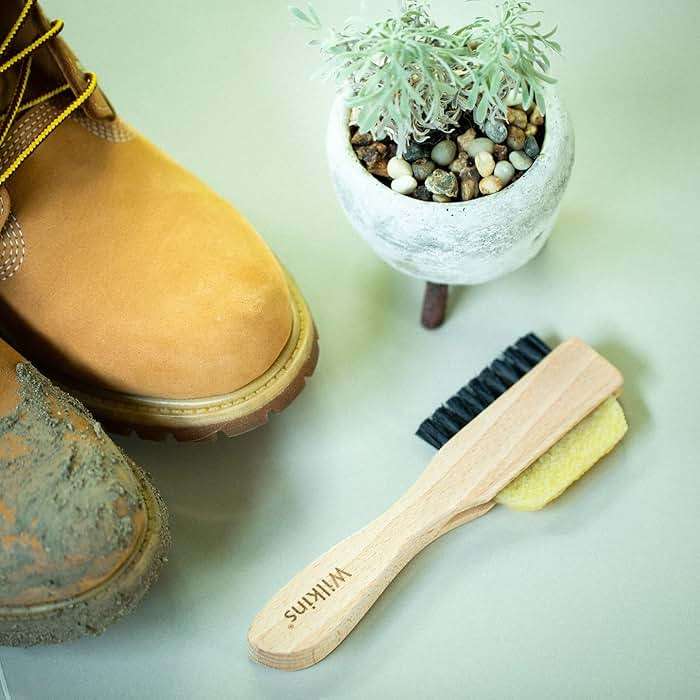 Wilkins Suede Shoe Cleaner Brush - Yellow Rubber Suede Eraser with Soft Bristle Brush for Suede Cleaner and Nubuck Brush - Image 2