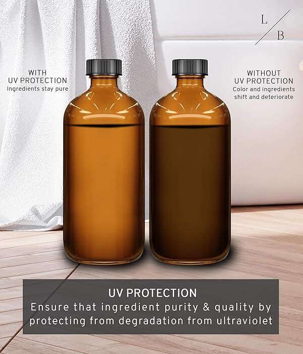 LiBa Amber Glass Spray Bottles 2 Pack, 16 oz Refillable Empty Spray Bottle for Cleaning, Essential Oils, Hair, Plants, Adjustable Nozzle for Squirt and Mist, Bleach/Vinegar/Rubbing Alcohol Safe - Image 8