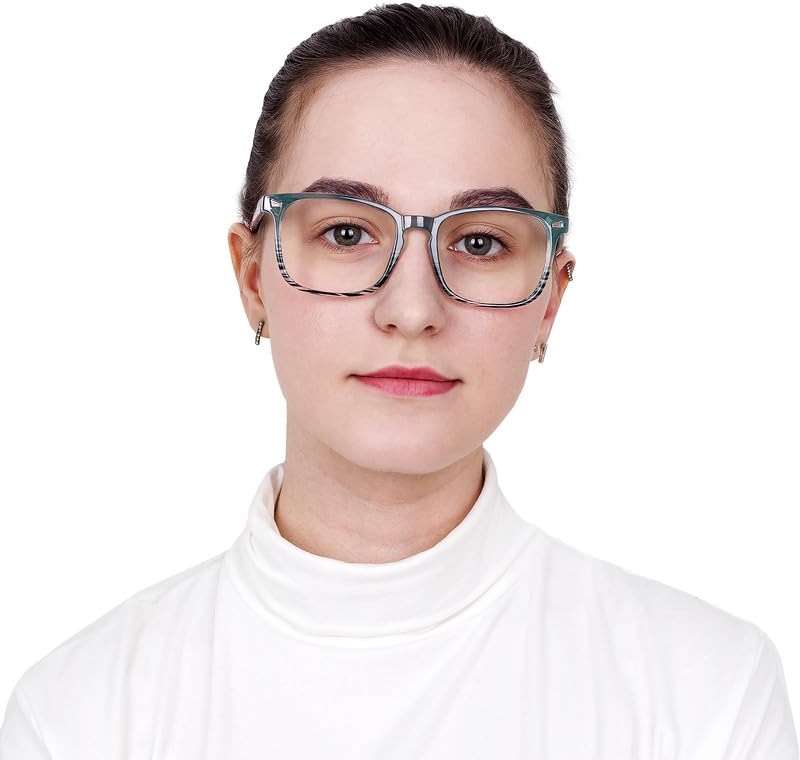 YEIN Bifocal Reading Glasses with Blue Light Blocking Lenses, Bifocal Reader for Women and Men, Vintage Square frame with Spring Hinge (+0.00/+1.75 magnification) - Image 7