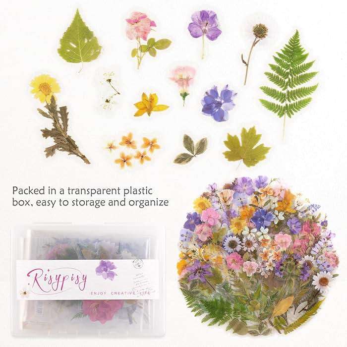 RISYPISY 160pcs Pre-Cut Scrapbooks Natural Stickers, Floral and Plant Sticker for DIY Craft, Planners, Journal, Notebook, Laptop, Cell Phone, Calendars, Wedding Scrapbooking, PET Material, Colorful - Image 5