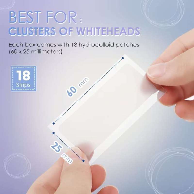 AUSLKA Large Blemish Patches, XL Pimple Patch -18 Strips - Hydrocolloid Patch for Covering Zits - Spot Stickers - Vegan and Cruelty for Face and Skin - Image 3
