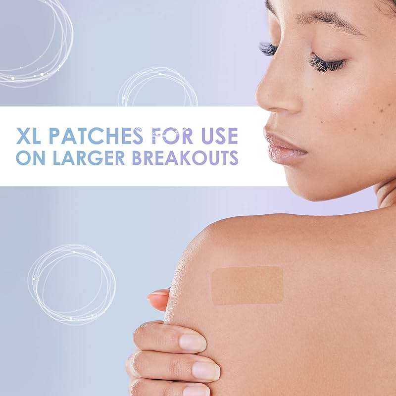 AUSLKA Large Blemish Patches, XL Pimple Patch -18 Strips - Hydrocolloid Patch for Covering Zits - Spot Stickers - Vegan and Cruelty for Face and Skin - Image 5