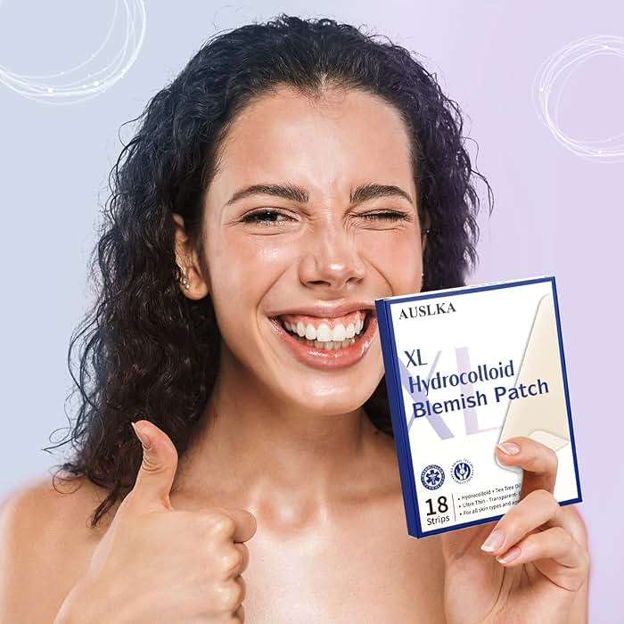 AUSLKA Large Blemish Patches, XL Pimple Patch -18 Strips - Hydrocolloid Patch for Covering Zits - Spot Stickers - Vegan and Cruelty for Face and Skin - Image 6