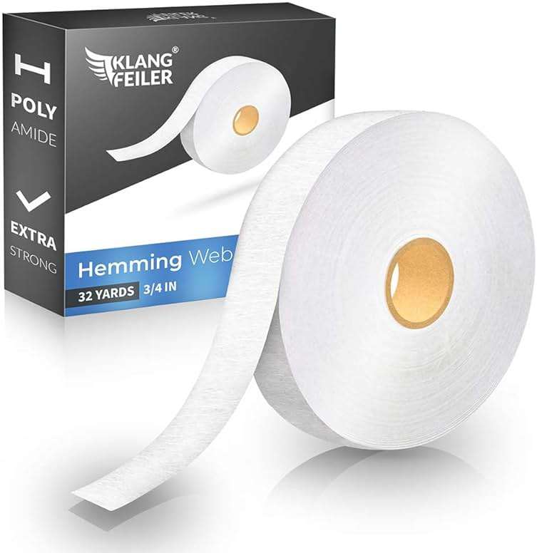 Klangfeiler® Iron on Hemming Tape - 0.75 INCH x 32 Yards - Extra Strong - Iron Required - Image 1