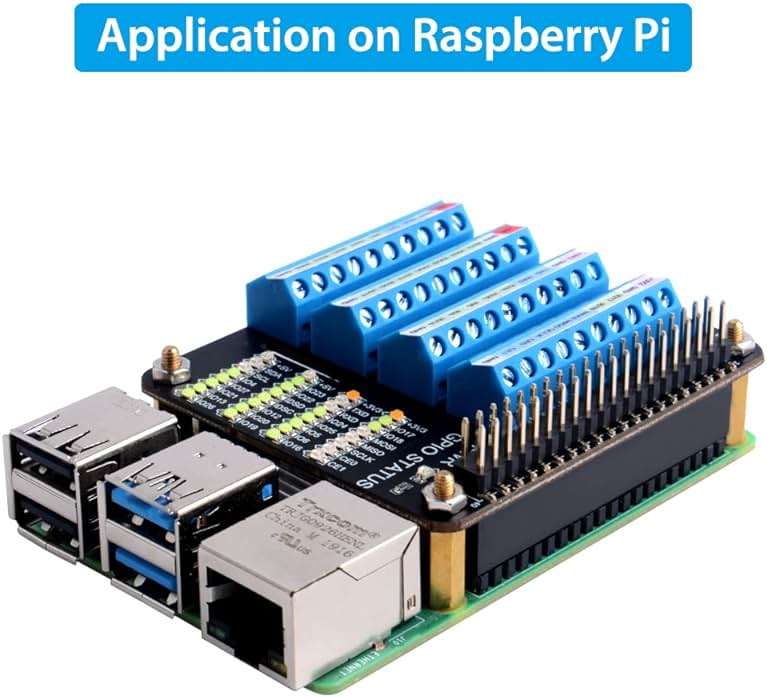 GeeekPi GPIO Screw Terminal Block Breakout Board HAT for Raspberry Pi, GPIO Expansion Board Breakout Module with GPIO Status LED for Raspberry Pi 4B/3B+/3B/2B/B+/Pi Zero W/Pi Zero 2 W - Image 5