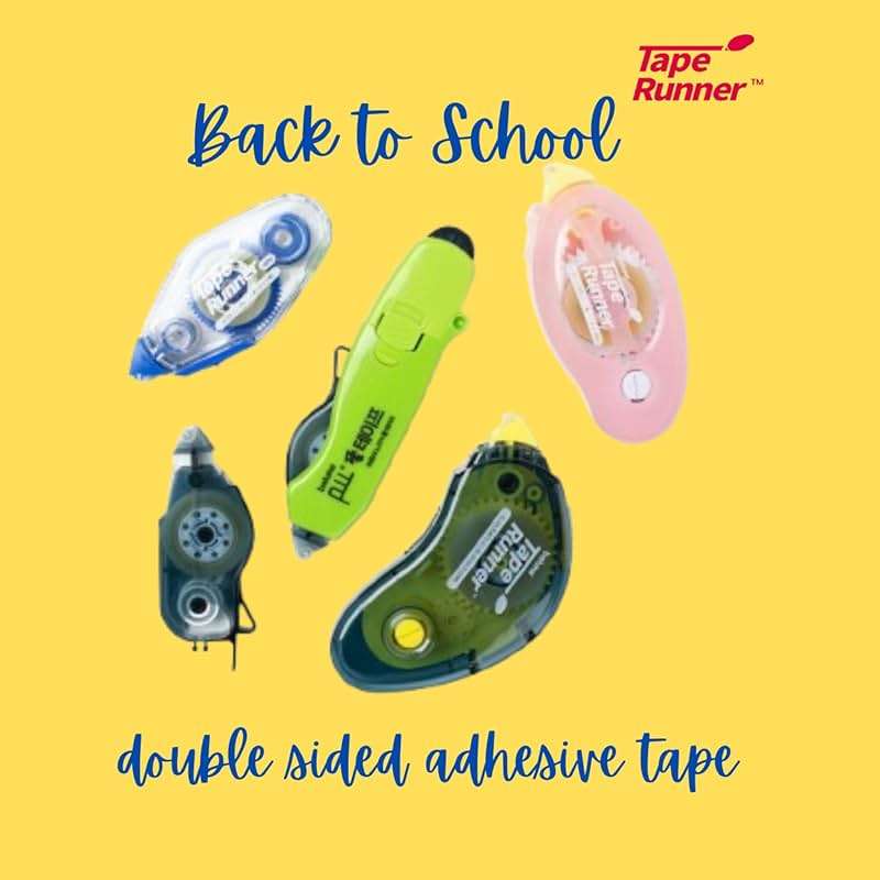 TAPE RUNNER - Double Sided Adhesive with Dispenser Roller Included - Acid Free, Sticky, Transparent - Ideal for Scrapbooking, Crafts & More - Retractable (315 inches per Cartridge), 5 Cartridges - Image 8