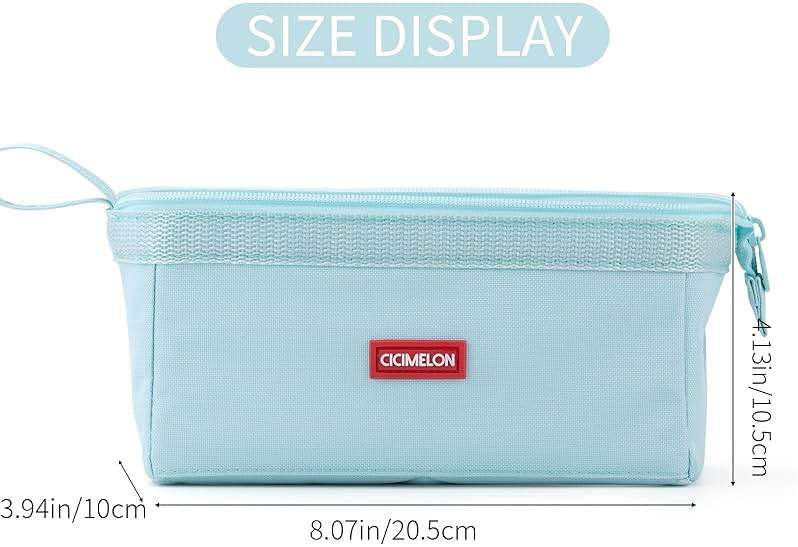 CICIMELON Pencil Case Large Capacity Pencil Pouch Pen Bag for School Teen Girl Boy Men Women - Image 3