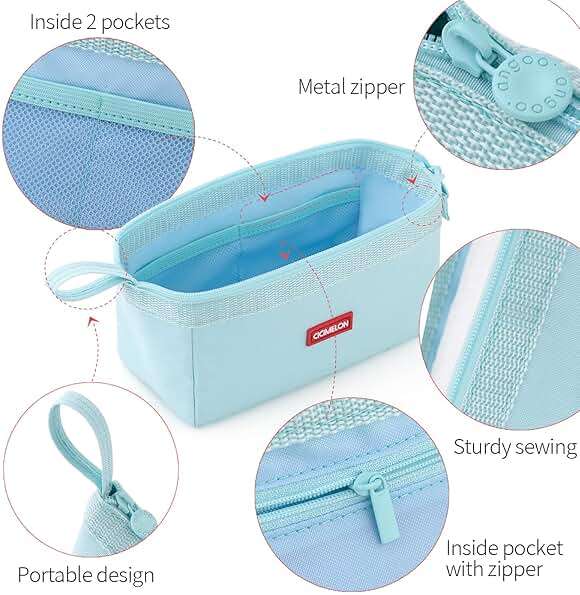 CICIMELON Pencil Case Large Capacity Pencil Pouch Pen Bag for School Teen Girl Boy Men Women - Image 5