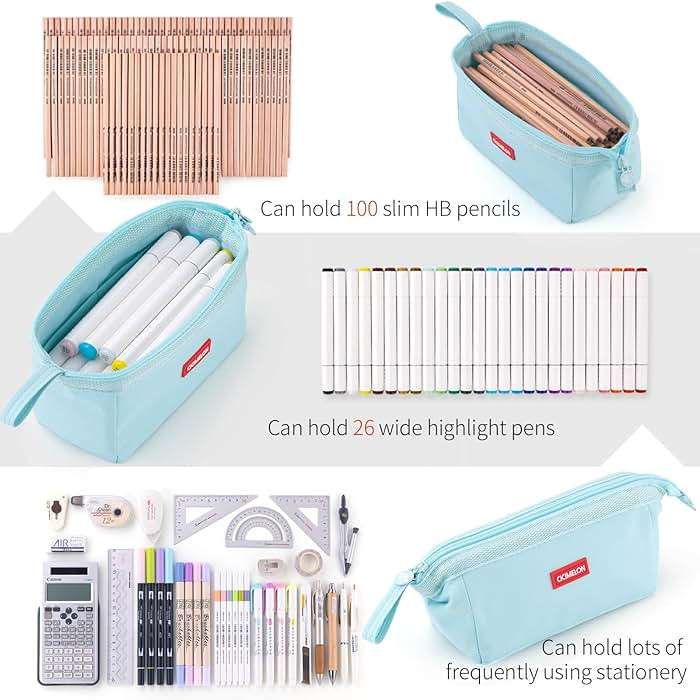 CICIMELON Pencil Case Large Capacity Pencil Pouch Pen Bag for School Teen Girl Boy Men Women - Image 6