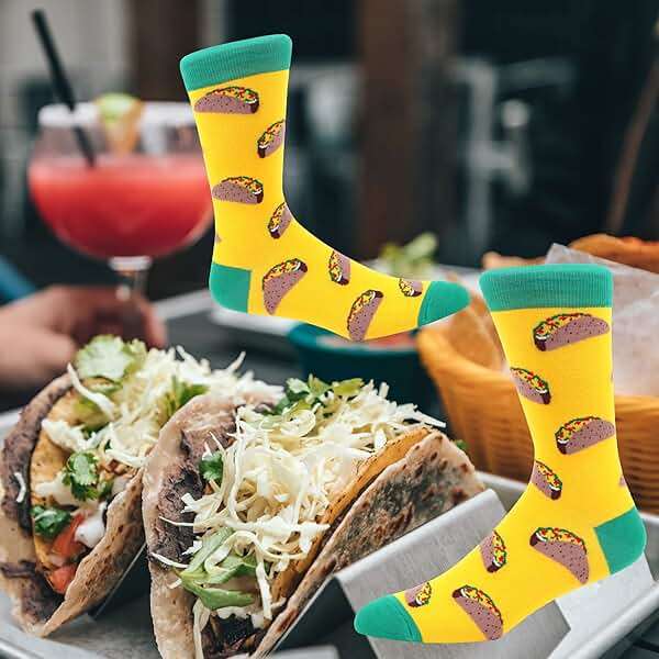 MAKABO Men's Fun Dress Socks Colorful Novelty Patterned Cotton Crew Socks - Image 3