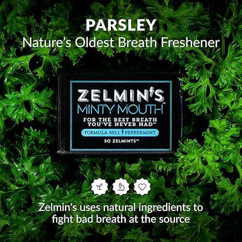 Zelmin's Minty Mouth Breath Mints - (3 Pack) Long Lasting Bad Breath Treatment for Adults, Instant Freshness Helps with Dry Mouth, Natural Breath Freshener for Travel, Alcohol-Free, Keto, Gluten-Free - Image 7