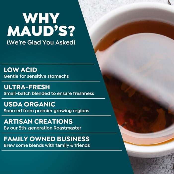 Maud's 9 Blend Organic Tea Pods Variety Pack, 48 ct, 9 Assorted Flavors, Single Serve Pods –100% Gourmet Blended Tea Leaves, Compatible with Keurig K Cups Maker - Image 3