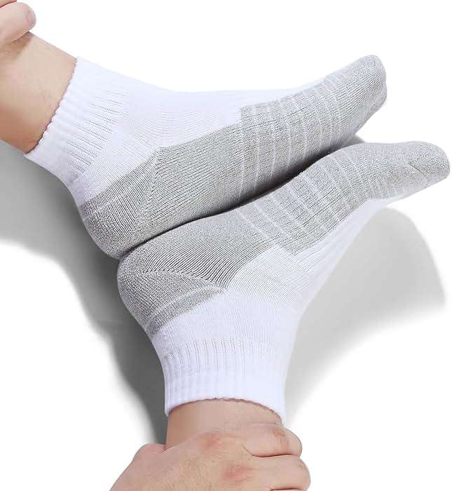 Begrily Mens Cotton Athletic Ankle Socks - 6/8 Pack Thick Cushion Low Cut Sock Comfortable for Running Sport Casual Work - Image 5