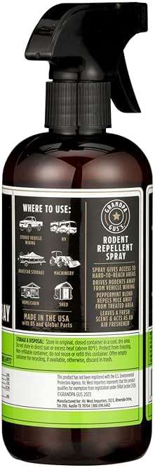 Grandpa Gus's Rodent Repellent Spray - Peppermint Oil Spray for Rodents & Mice - Plant-Based Mouse Deterrent for Cars, RVs, Garages & Indoor Spaces - Non-Staining Formula - 16 oz - Image 9