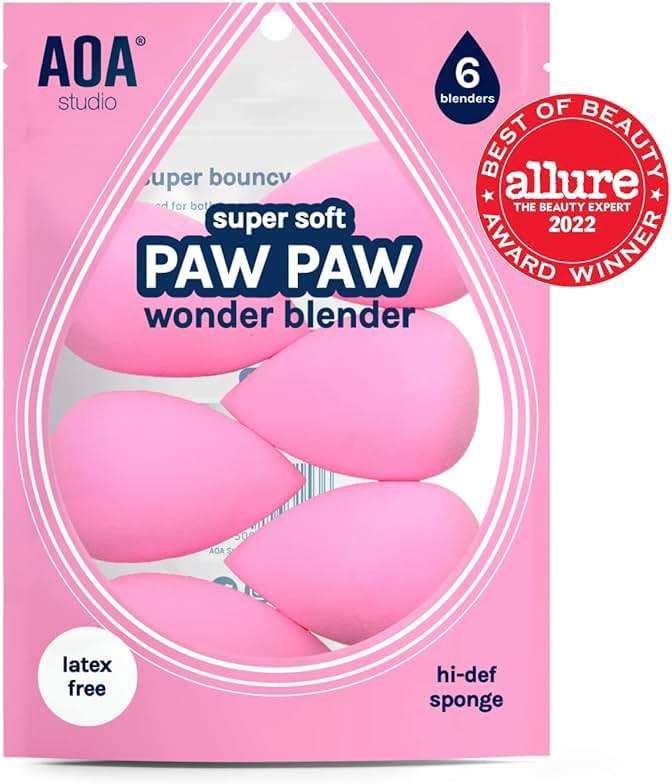 AOA Studio Collection makeup Sponge Set Latex Free and High-definition Set of 6 makeup Wonder blender For Powder Cream and Liquid, Super Soft Wonder Beauty Cosmetic - Image 2