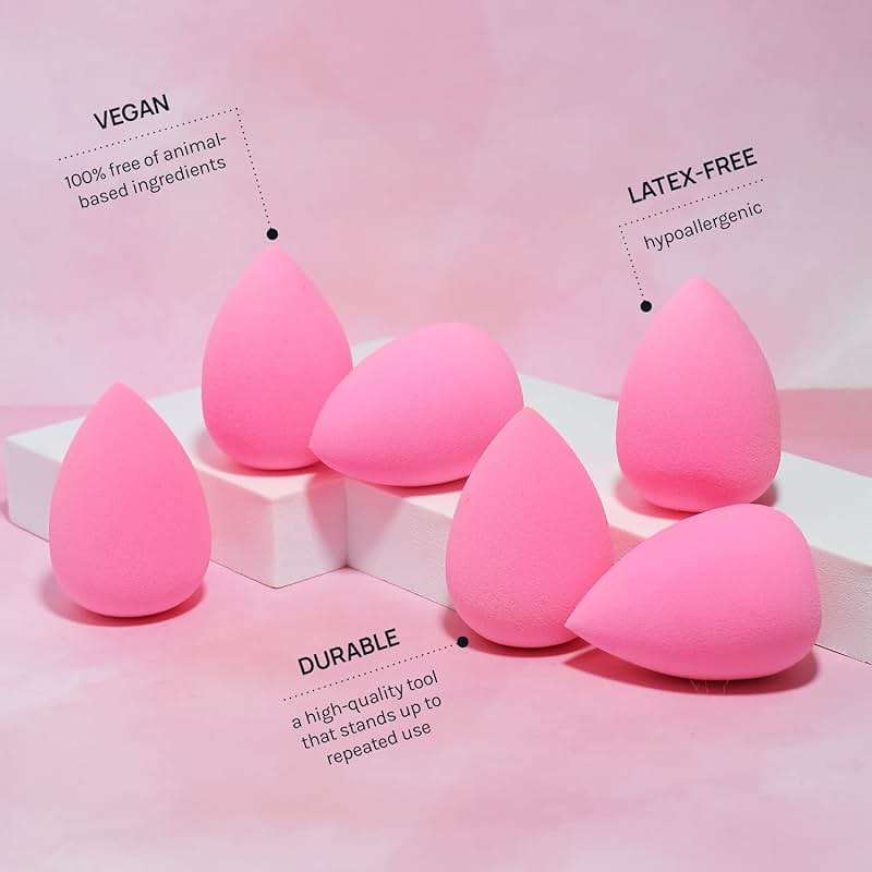 AOA Studio Collection makeup Sponge Set Latex Free and High-definition Set of 6 makeup Wonder blender For Powder Cream and Liquid, Super Soft Wonder Beauty Cosmetic - Image 8