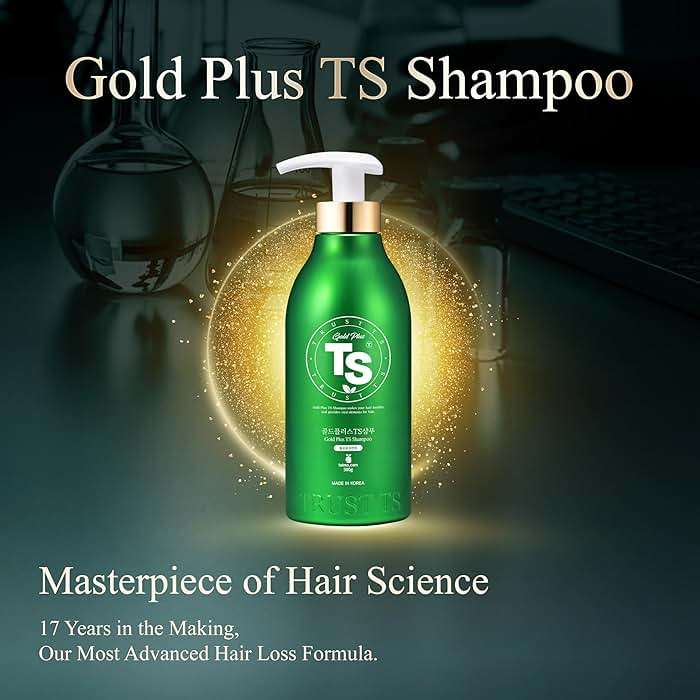 TS Gold Plus Shampoo | Hair Loss Shampoo with Biotin, Gold Extract & Niacinamide | Scalp Circulation & Volume Care | Sulfate-Free Korean Hair Care for Thinning Hair (17.6 Fl Oz / 500mL) - Image 5
