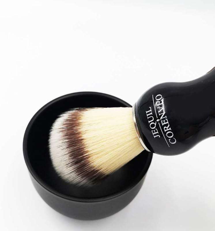 JEQUIL&CORENVEO Deluxe Shaving Kit for Men, 3 in 1 Shaving Set Includes Shaving Brush, Shaving Bowl, Razor & Brush Holder - Image 3