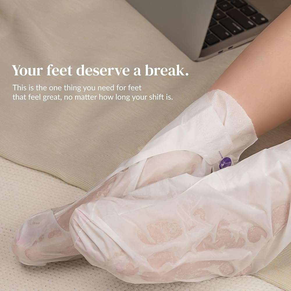Epielle Nourishing Foot Mask 6 Pairs, Repair and Soften with Hemp & Rosemary Extract, Deep Moisturizing Socks for Dry, Cracked Feet, Self Care Gifts for Women, Spa Kit - Image 7