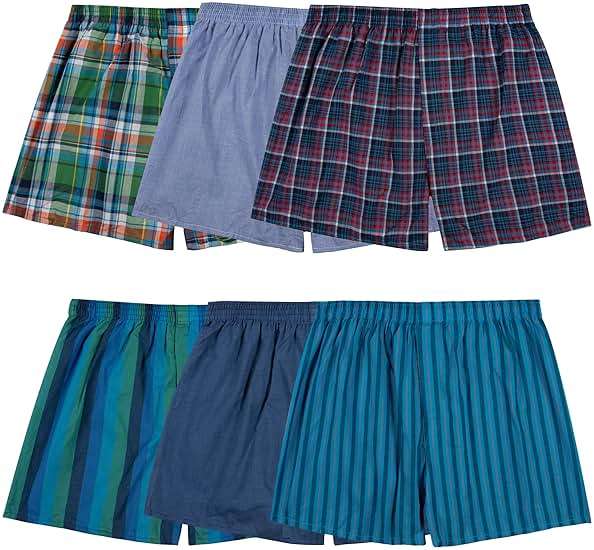 Fruit of the Loom Men's Tag Free Woven Boxer Shorts, Relaxed Fit, Moisture Wicking, Assorted Color Multipacks - Image 1