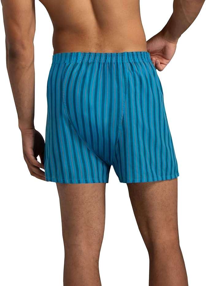 Fruit of the Loom Men's Tag Free Woven Boxer Shorts, Relaxed Fit, Moisture Wicking, Assorted Color Multipacks - Image 4