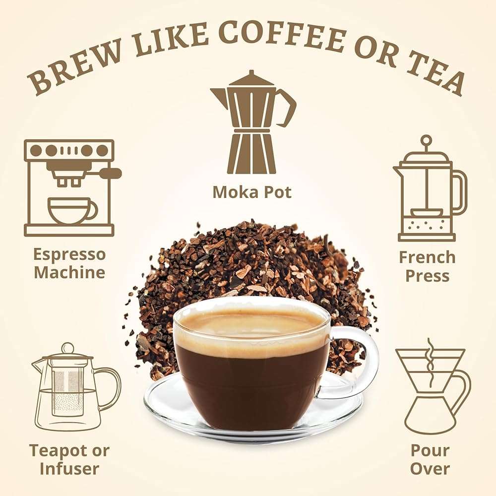 DelighTeas Organic Coffee Alternative | Ayurvedic Herbal Chicory Dandelion Coffee | Coffee Substitute | USDA Organic, Caffeine Free, Gluten Free | With Sweet Notes of Carob | 50 servings, 6oz. - Image 6