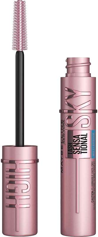 Maybelline Lash Sensational Sky High Waterproof Mascara Makeup, Volumizing, Lengthening, Defining, Curling, Multiplying, Buildable Formula, Brownish Black, 1 Count - Image 1