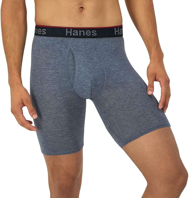 Hanes Men's Total Support Pouch Men's Boxer Brief Underwear, Anti-chafing, Moisture-wicking Odor Control, 3-pack - Image 2