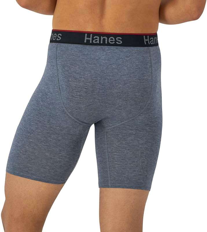 Hanes Men's Total Support Pouch Men's Boxer Brief Underwear, Anti-chafing, Moisture-wicking Odor Control, 3-pack - Image 3