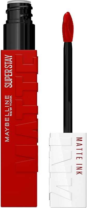 Maybelline Super Stay Matte Ink Liquid Lipstick Makeup, Long Lasting High Impact Color, Up to 16H Wear, Exhilarator, Ruby Red, 1 Count, Packaging May Vary - Image 1