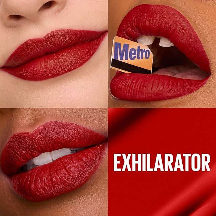 Maybelline Super Stay Matte Ink Liquid Lipstick Makeup, Long Lasting High Impact Color, Up to 16H Wear, Exhilarator, Ruby Red, 1 Count, Packaging May Vary - Image 2