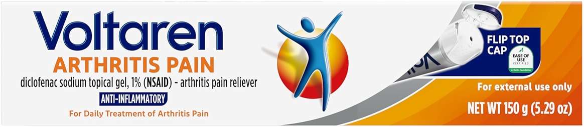 Voltaren Arthritis Pain Relief Gel, Diclofenac Sodium, 1% (NSAID), Clinically Proven Powerful Pain Reliever with Easy Open Flip Top Cap, No Prescription Needed, 150 g - Image 16