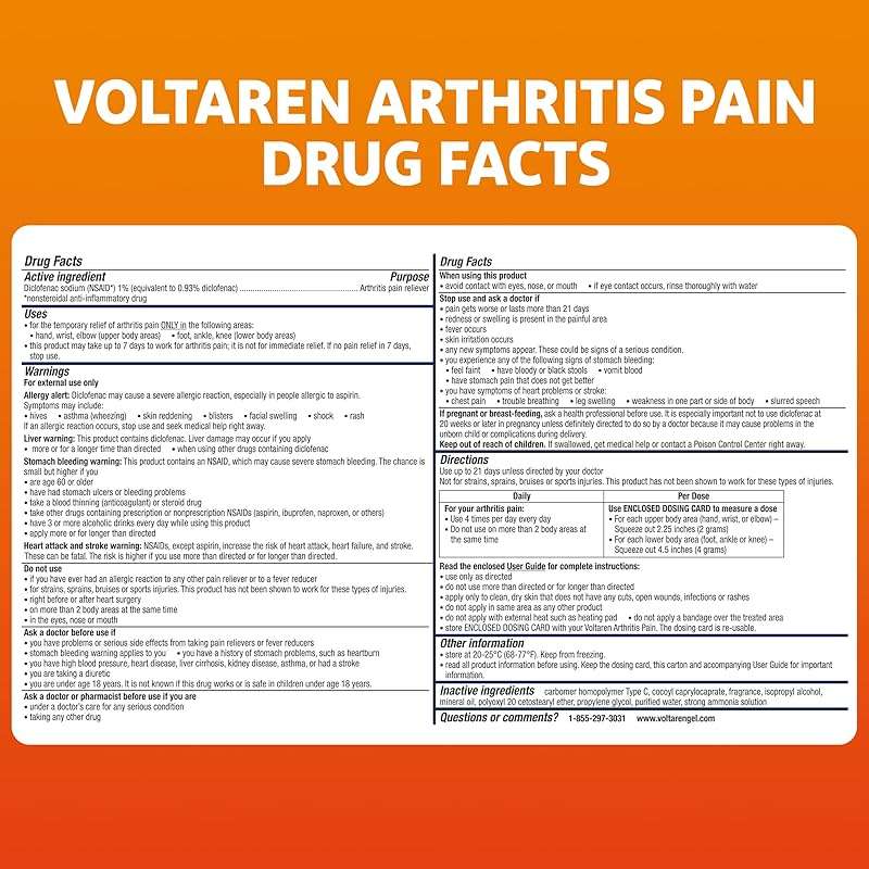 Voltaren Arthritis Pain Relief Gel, Diclofenac Sodium, 1% (NSAID), Clinically Proven Powerful Pain Reliever with Easy Open Flip Top Cap, No Prescription Needed, 150 g - Image 9