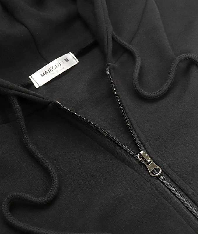 MAJECLO Oversized Women's Zip Up Hoodie Lightweight Soft Baggy Drop Shoulder Sweatshirt Jacket - Image 4