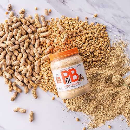PBfit 24 Ounce Simply Peanut Powdered Peanut Powder, No Added Sugar or Salt, Non-GMO, Plant-Based, Gluten-Free Protein Powder, 9g of Protein 9% DV - Image 5