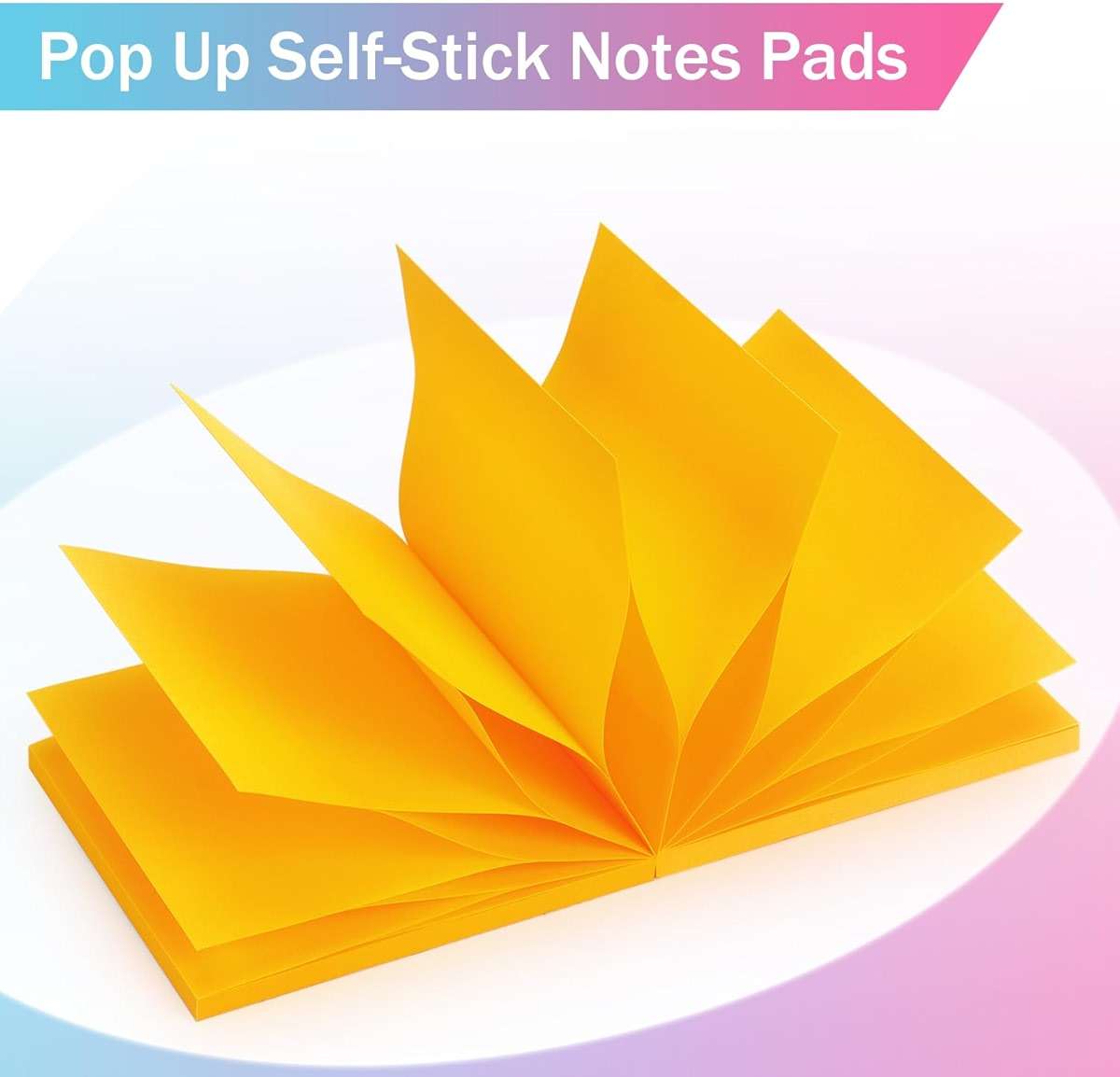 Osboo Sticky Notes 3x3 Pop Up Self-Stick Notes Pads with 6 Bright Colors, Easy to Post for Office, School, Home, 6 Pads/Pack, 100 Sheets/Pad(Pop Up) - Image 4
