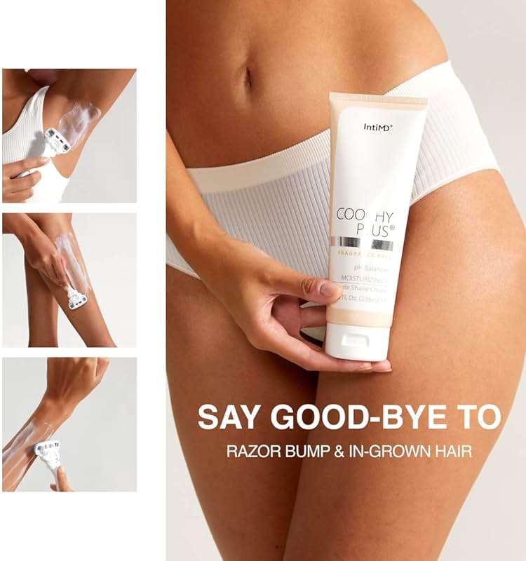 IntiMD Coochy Plus Intimate Shaving Cream Fragrance Free For Pubic, Bikini Line, Armpit and more - Rash-Free, Prevents Razor Burns & Bumps, In-Grown Hair, Itchiness 8oz Tube - Image 6